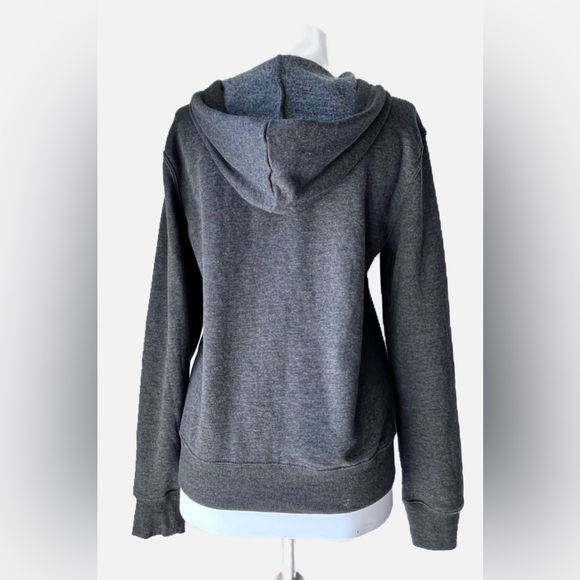 Patriotic Mickey Mouse Front Zip Hoodie Sweatshirt Fleece in Grey Size S - Picture 2 of 12